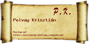 Pelvay Krisztián névjegykártya