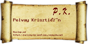 Pelvay Krisztián névjegykártya